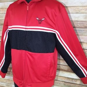 UNK Chicago Bulls Jacket NBA blue label Men's XL Zip Up Red/Black BASKET…